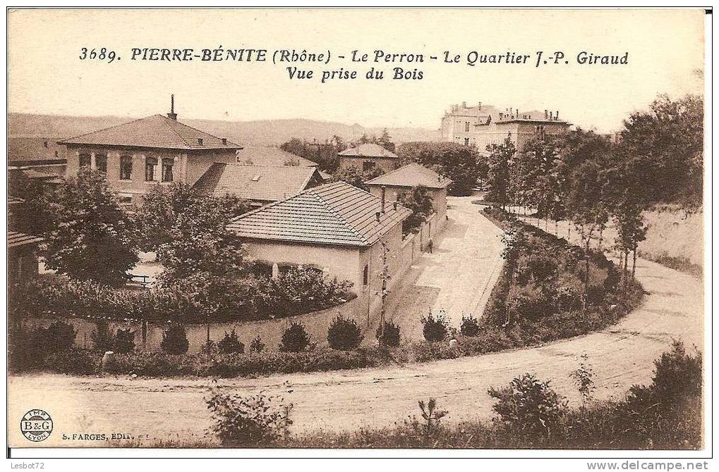 Cpa, Pierre-Bénite (Rhône), Le Perron - Le Quartier J.-P. Giraud, Vue Prise Du Bois - Pierre Benite