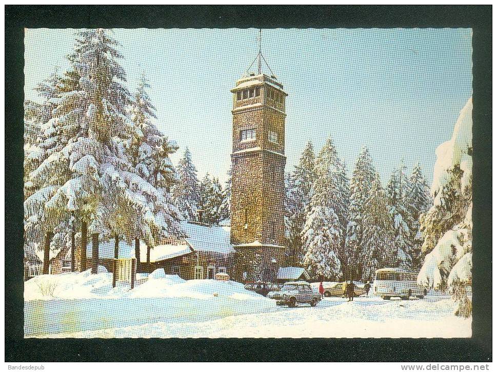 CPSM - Belgique - Botrange - Observatoire ( En Hiver Neige Automobile Autobus Café Restaurant  LANDER EUPEN) - Jalhay