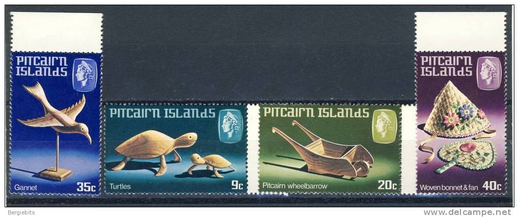 1980 Pitcairn Islands Complete MNH Set Of 4 "LOCAL HANDICRAFTS" Scott # 194-197 - Islas De Pitcairn