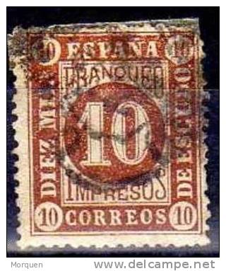 España Num 94a.  Castaño Oscuro, 10 Cts Impresos º - Used Stamps