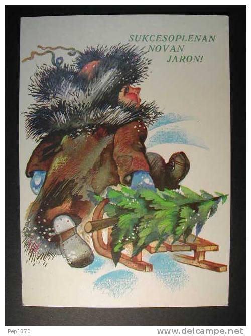 CARTA POSTAL DE ESPERANTO DE NAVIDAD EN LITUANIA - Esperanto