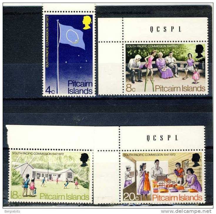 1972 Pitcairn Islands Complete MNH Set Of 4 " HEALTH CARE" # 123-126 - Pitcairneilanden