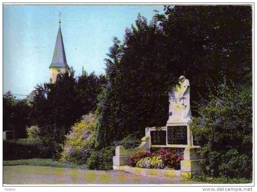 Carte Postale 68.   Hirsingue  Le Monument Aux Morts Et L'église  Trés Beau Plan - Hirsingue