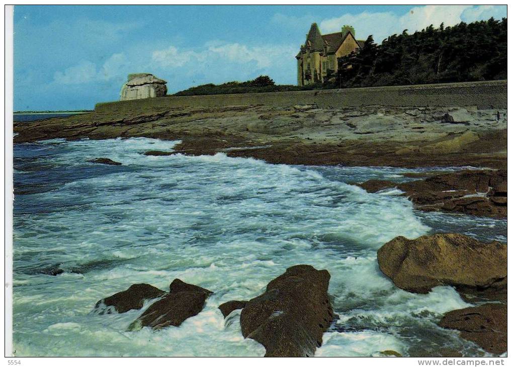 Cpsm  29 FINISTERE Guilvinec   Rocher De Men Meur Et Le Chateau - Guilvinec