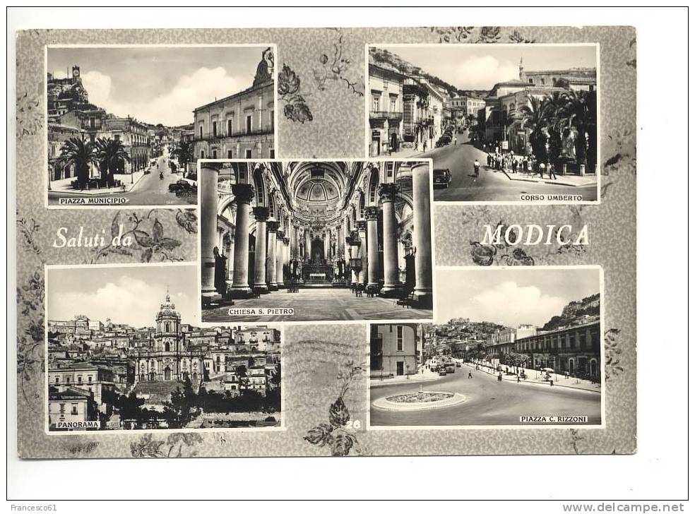 SICILIA Modica Ragusa Multivedute 1962 Viaggiata Fg - Modica