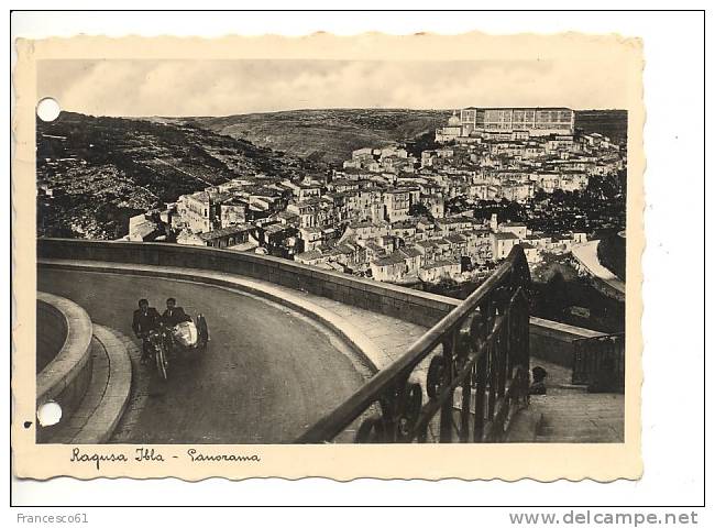 Sicilia RAGUSA IBLA Panorama Sidecar 1939 Viaggiata Fori Archivio - Ragusa