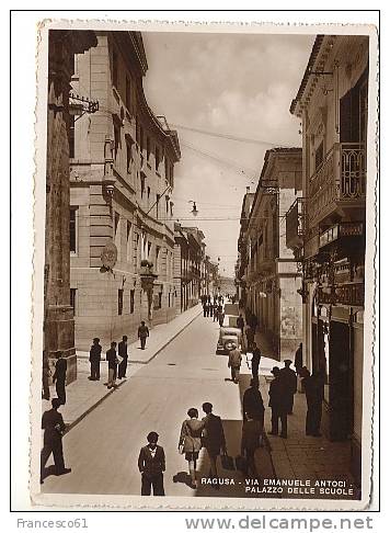 Sicilia RAGUSA Via Antoci Animata 1938 Viaggiata - Ragusa