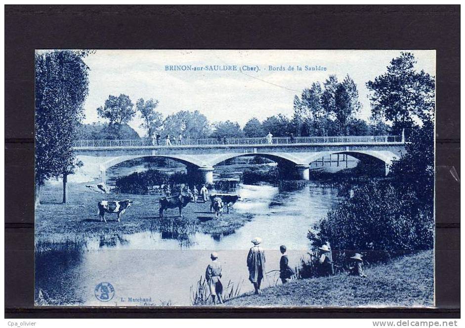 18 BRINON SUR SAULDRE Bords De Sauldre, Animée, Vaches, Ed Marchand, 192? - Brinon-sur-Sauldre