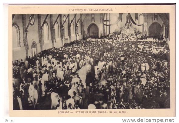 Rouanda , Kabgaye , Interieur D´une église , Un Jour De Fete - Ruanda Urundi