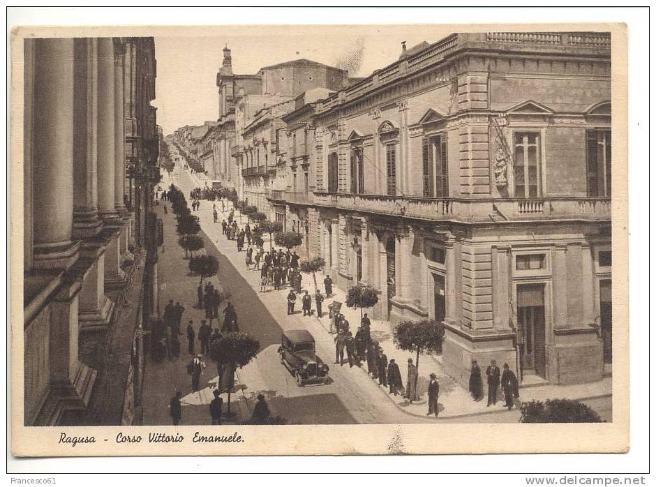 Sicilia RAGUSA Corso Vittorio Emanuele 1938 Viaggiata - Ragusa