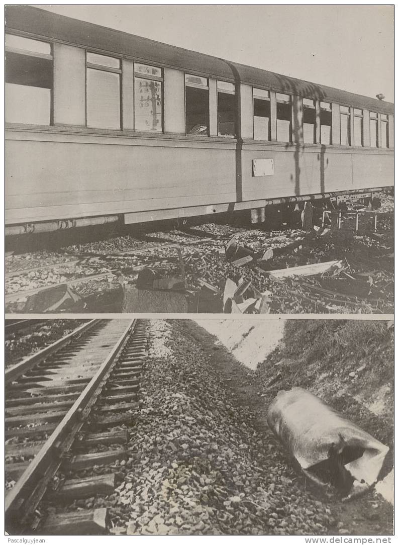 PHOTO PRESSE COLLISION DE TRAINS AIX EN PROVENCE 1947 - Lieux