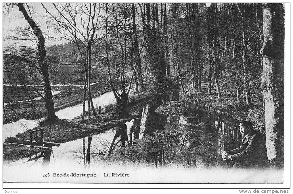 CPA  - 76 - BEC DE MORTAGNE - LA RIVIERE . Animée . - Autres & Non Classés