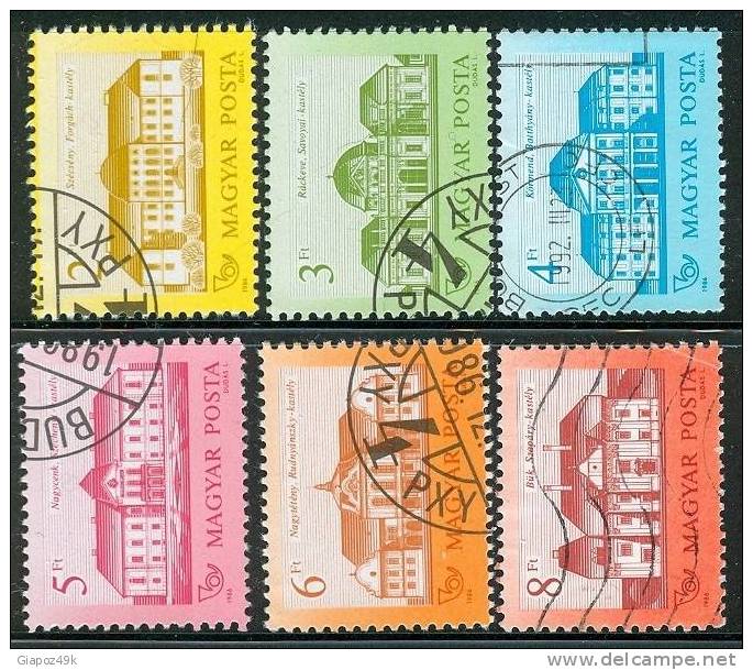 ● HONGRIE - UNGHERIA  - 1986  - Castelli -  N. 3064 / 69  Usati , Serie Completa  -  Lotto  1401 - Used Stamps