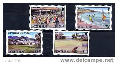 MONTSERRAT 1986, SERIE TOURISTIQUE Dont TERRAIN DE GOLF, 4 Valeurs. R1677 - Golf