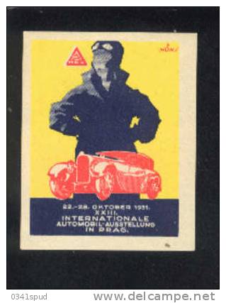 1931 Tchecoslovaquie   Vignette  Label Avec Charniére  Automobile  Praga - Automovilismo