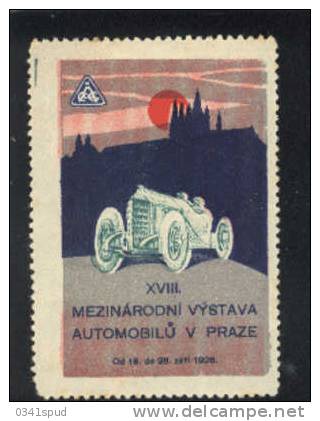 1926 Tchecoslovaquie   Vignette  Label Avec Charniére  Automobile  Praga - Automovilismo