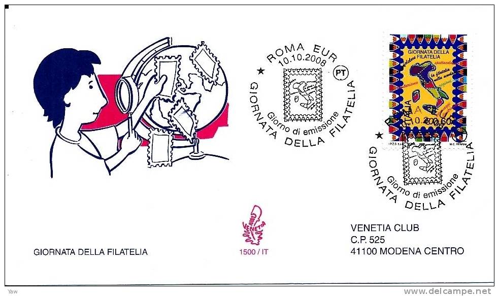 ITALIA 1959 - 2008 COLLEZIONE COMPLETA FDC * VENETIA * : GIORNATA DELLA FILATELIA. BELLISSIMA RACCOLTA. 49 BUSTE - Lotti E Collezioni