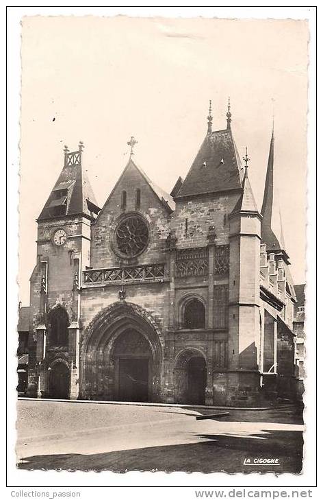 Cp , 76 , BLANGY SUR BRESLE , L'Eglise , Voyagée 1954 - Blangy-sur-Bresle