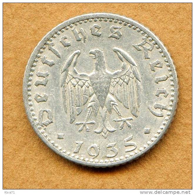 50 Reichspfennig  "ALLEMAGNE" 1935 A Monnaie D´occupation  SUP  .1. - 50 Reichspfennig