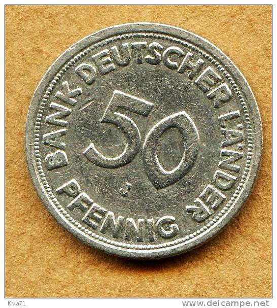 50 Pfennig  "ALLEMAGNE" 1949 J    XF - 50 Pfennig