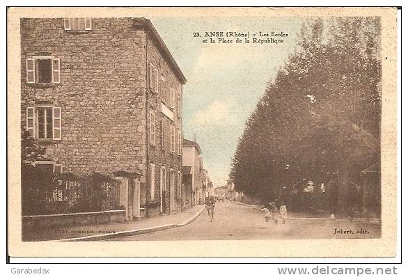 CPA De ANSE - Les Ecoles Et La Place De La République. - Anse