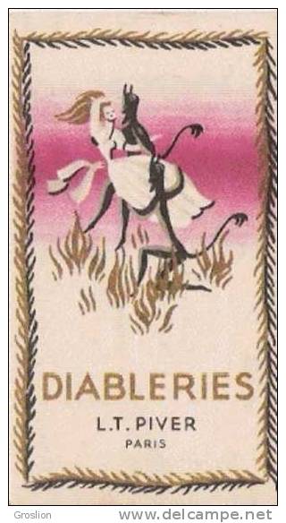 PIVER L T  DIABLERIES CARTE PARFUMEE ANCIENNE - Anciennes (jusque 1960)