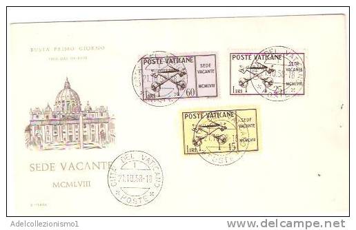 23187)lettera F.d.c  Sede Vacante McmlvIII Con 60£+25£+15£ Da Città Del Vaticano A Città Il 21-10-1958 - Brieven En Documenten