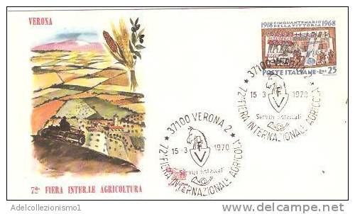 23194)lettera F.d.c 72à Fiera Internaz. Agricoltura Con 25£ Da Verona A Città Il 15-3-1970 - Covers & Documents