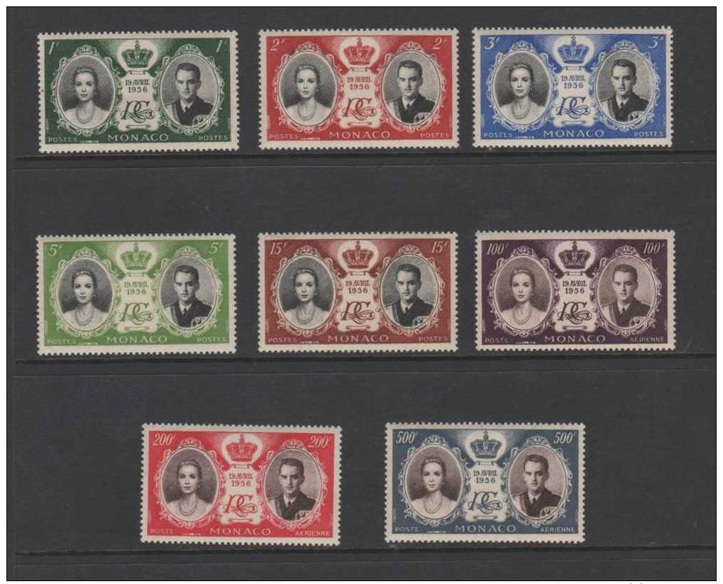 MONACO...1956...MNH...SCOTT # 366-70 + C46-C48 - Unused Stamps