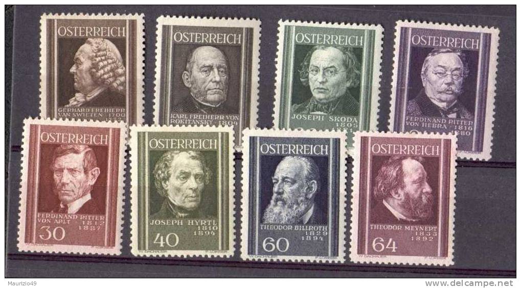 AUSTRIA 1937 LOTTO 8 FRANCOBOLLI **MNH - Unused Stamps
