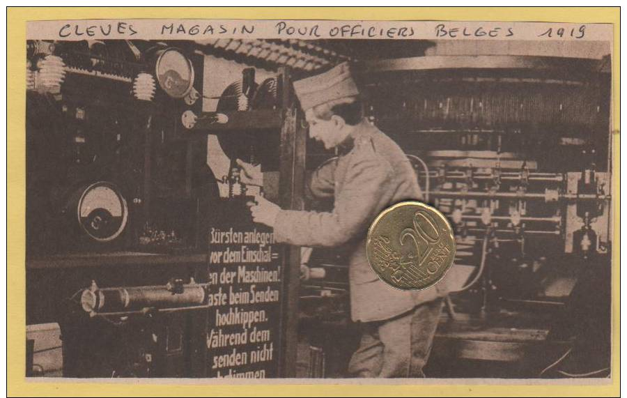 CLEVES MAGASIN POUR MILITAIRES BELGES  1919   Photo Découpée Dans Une Revue De Cette Année-là - Unclassified