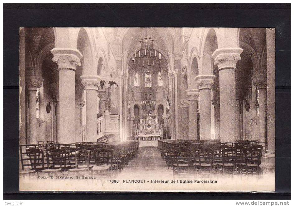 22 PLANCOET Eglise Paroissiale, Intérieur, Ed EH 7386, 192? - Plancoët