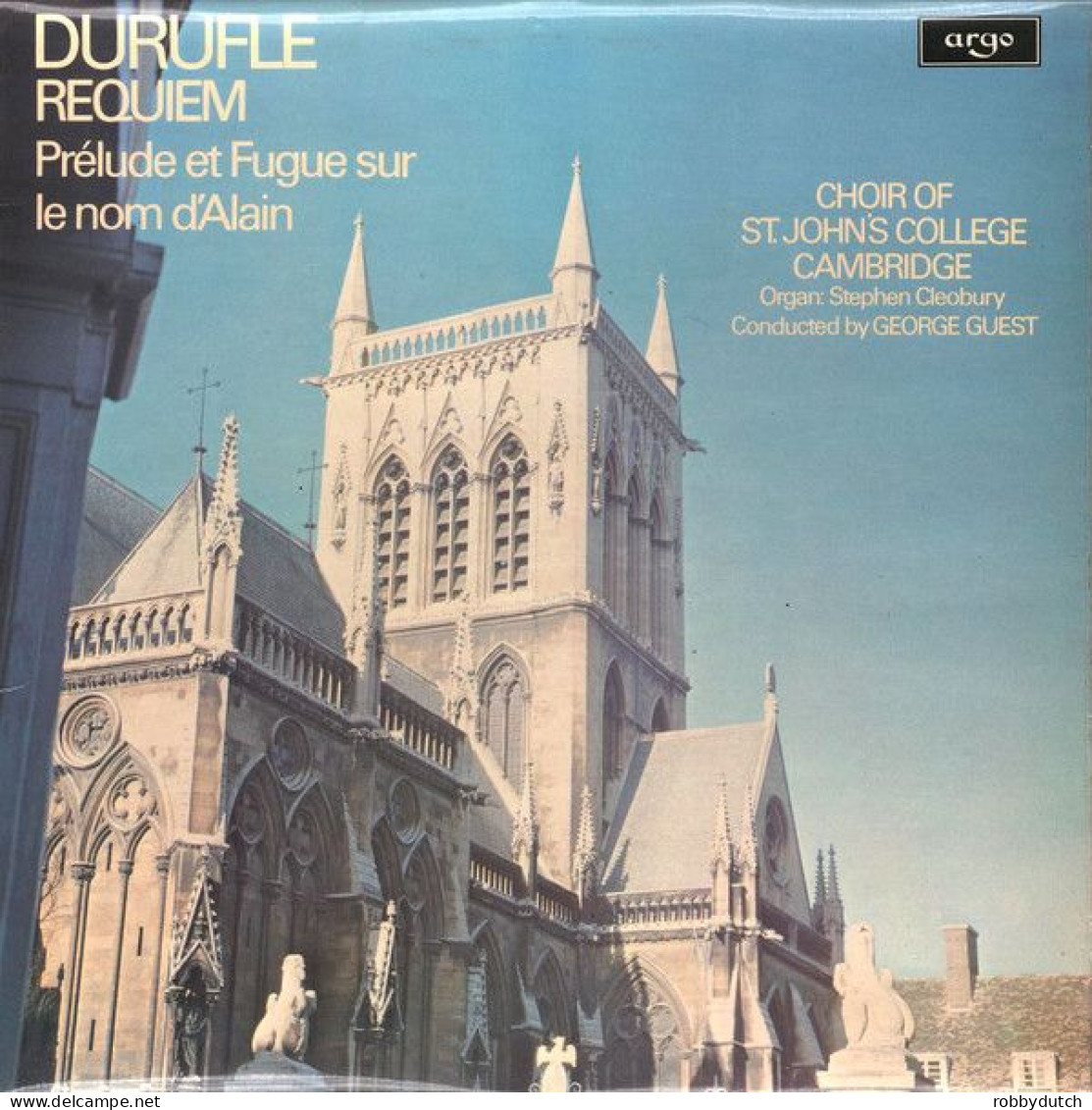 * LP *  CHOIR OF ST. JOHN'S COLLEGE, CAMBRIDGE - DURUFLE REQUIEM (U.K. 1975) - Klassiekers