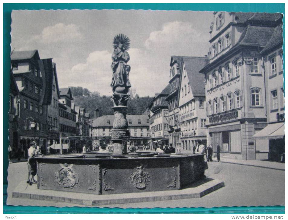 C.P. SCHWÄBISCH-GMÜND - Markplatz Mit Marienbrunnen - Schwäbisch Gmünd