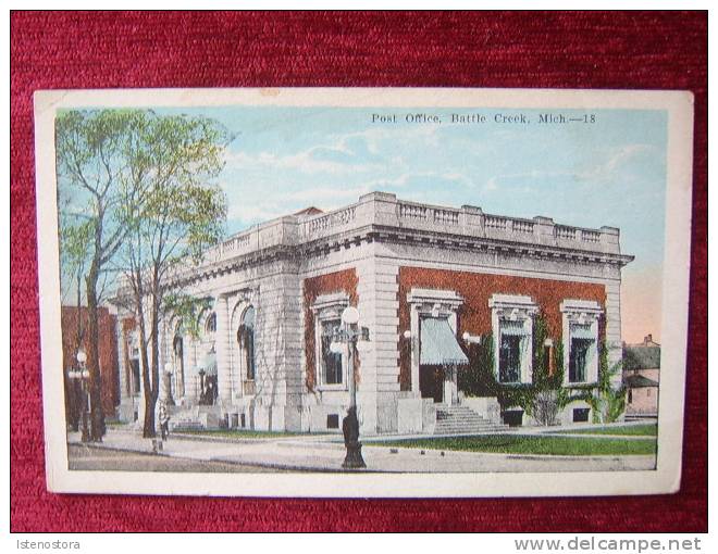US / MICHIGAN / BATTLE CREEK / POST OFFICE / 1910-20 - Other & Unclassified
