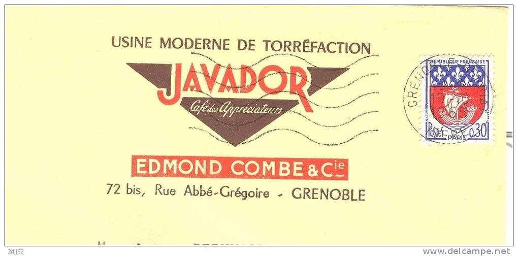 Café, Torréfaction, Grenoble, Abbé Grégoire, Classe Ouverte - Enveloppe Entière    (1192) - Autres & Non Classés