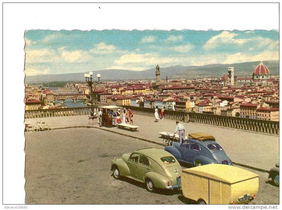 FIRENZE BELLA CARTOLINA CON AUTO D EPOCA TOSCANA - Firenze