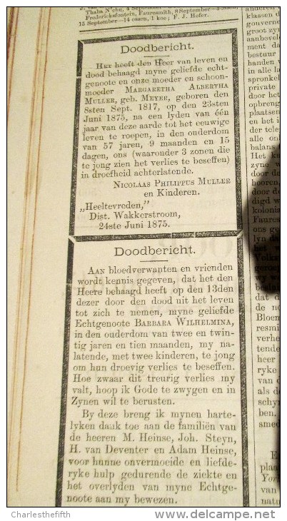 BOER WAR NEWSPAPERS 1875-1880 !! *THE EXPRESS AND ORANGE FREE STATE ADVERTISER * ! DUTCH & ENGLISH ! BRITISH EMPIRE