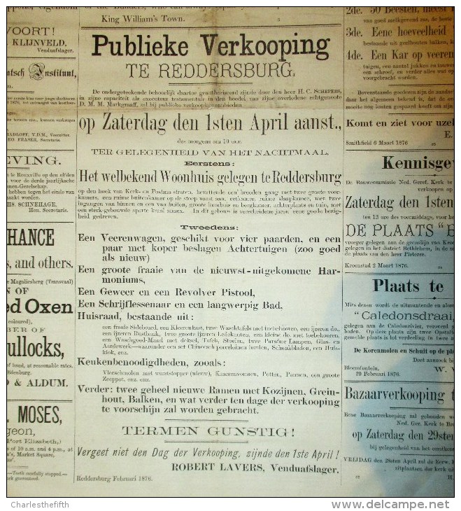 BOER WAR NEWSPAPERS 1875-1880 !! *THE EXPRESS AND ORANGE FREE STATE ADVERTISER * ! DUTCH & ENGLISH ! BRITISH EMPIRE