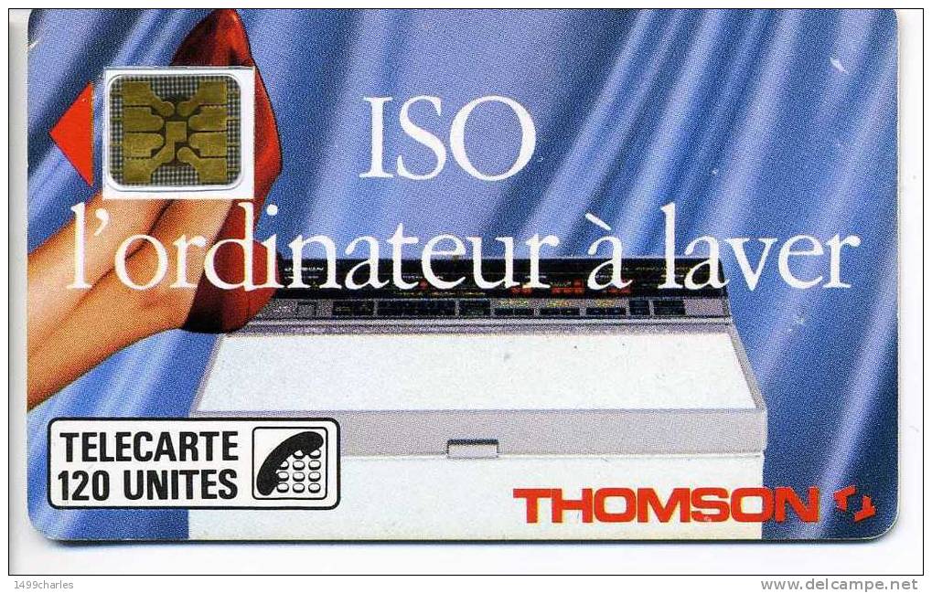 F 47A  ISO THOMSON 120u  Puce Sc4on  4 N° Impact  VARIETE VERSO EN BIAIS !!!! RARE !!!! - 1989