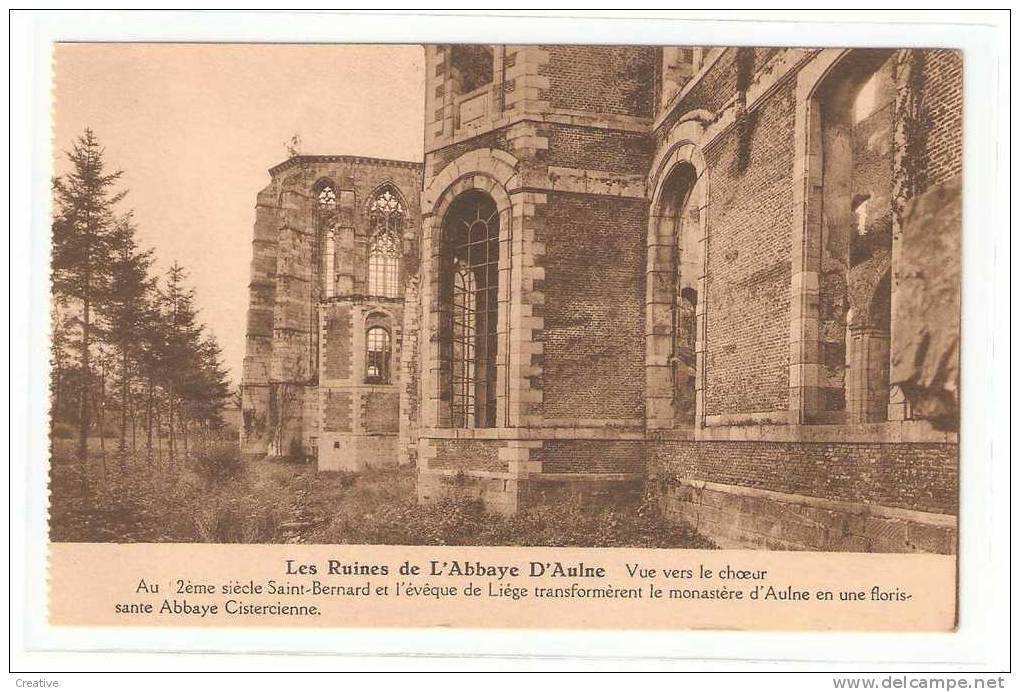 Les Ruines De L'Abbaye D'Aulne.Vue Vers Le Choeur - Thuin