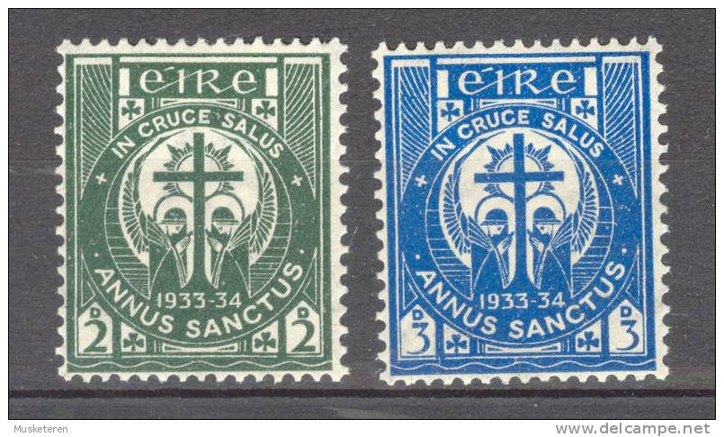 Ireland 1933 Mi. 59-60 Holy Year Heiliges Jahr Complete Set €14,- MH* - Unused Stamps