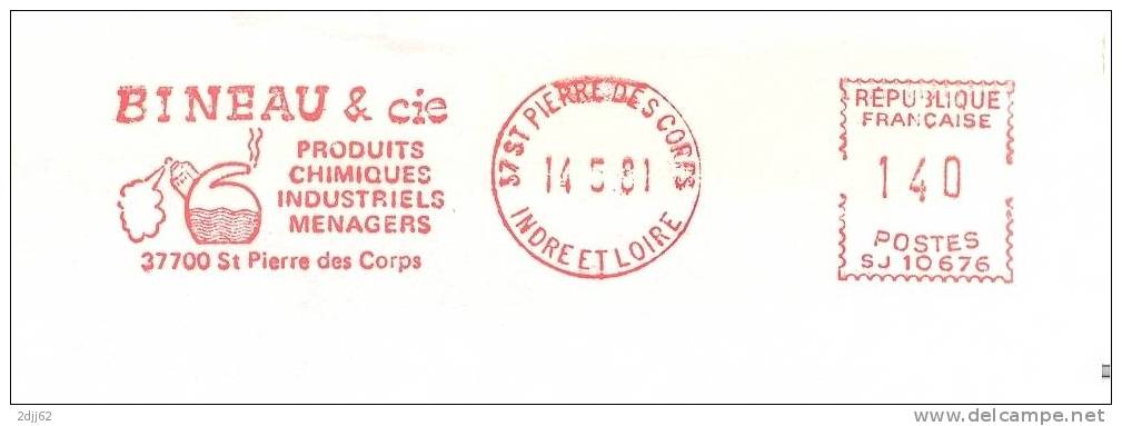 Cornue, Bombe, Spray, Saint Pierre Des Corps - EMA Satas - Enveloppe Entière    (1251) - Chemie