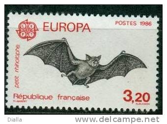 France 1986, Yv. 2417, Europa Bat  / Chauve-souris  / Vleermuis MNH ** - Fledermäuse