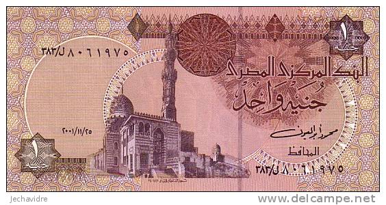 EGYPTE  1 Pound  Daté De 2001   Pick 50d   Signature 20     ***** BILLET  NEUF ***** - Egipto