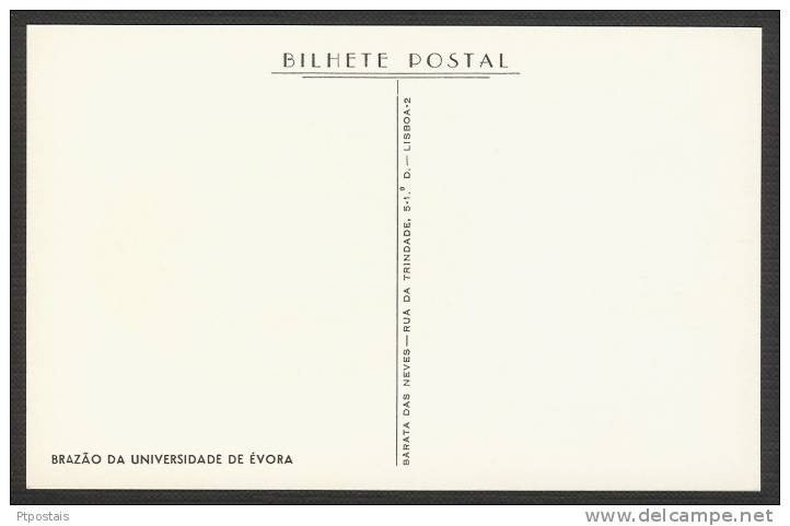 PORTUGAL IV Centenario Da Universidade De Evora 1960 Maximum Postcard / Carte Maximum - Maximum Cards & Covers