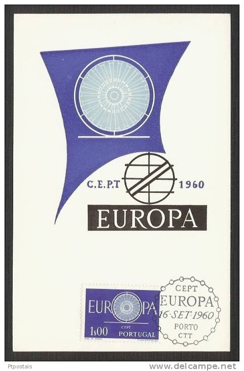 PORTUGAL CEPT Europa 1960 Maximum Postcard / Carte Maximum - Maximumkarten (MC)