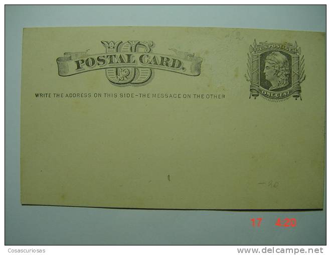 7947  ONE CENT UNCIRCULATED POSTAL CARD  ENTIER POSTAL UNITED STATES U.S.A YEARS  1900 - ...-1900