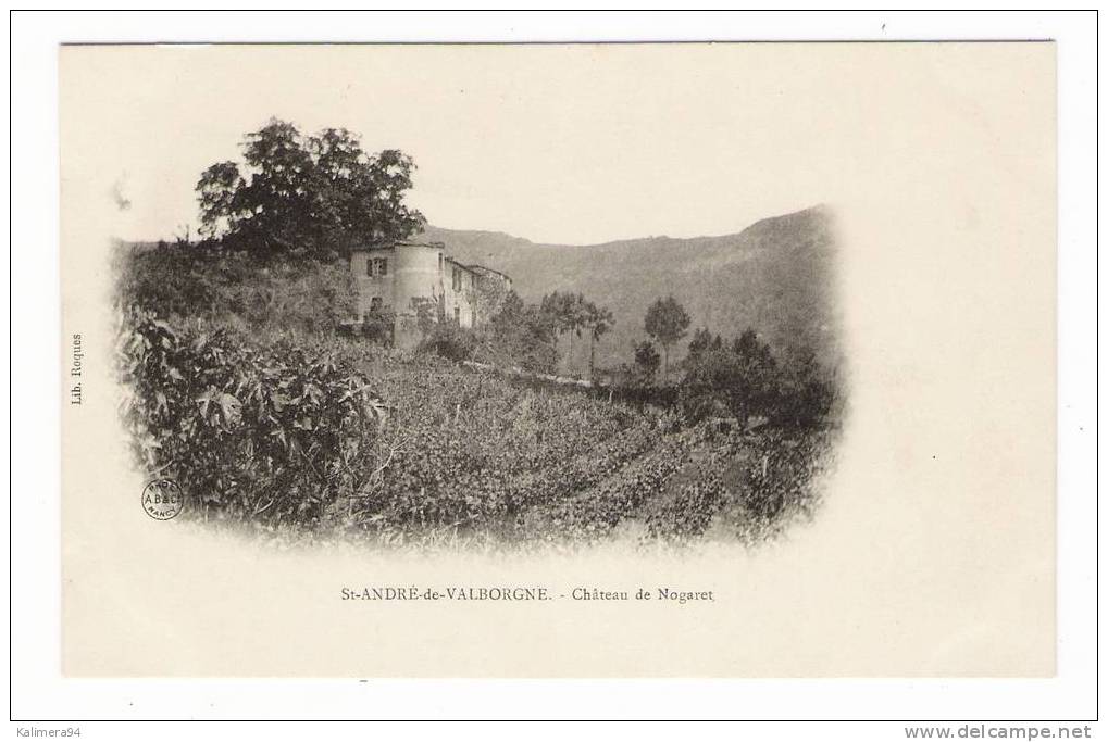 GARD  /  SAINT-ANDRE-de-VALBORGNE  /  CHÂTEAU  DE  NOGARET  ( Vignes ) /  Edit.  ROQUES  ( Cpa Précurseur D´avant 1904 ) - Autres & Non Classés