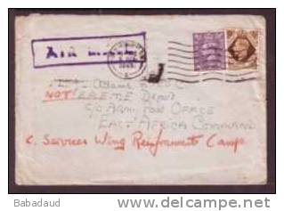 Air Mail Letter From Birmingham, UK Into Kenya, 1943. EA APO 2 C.d.s On Reverse - Kenya, Uganda & Tanganyika